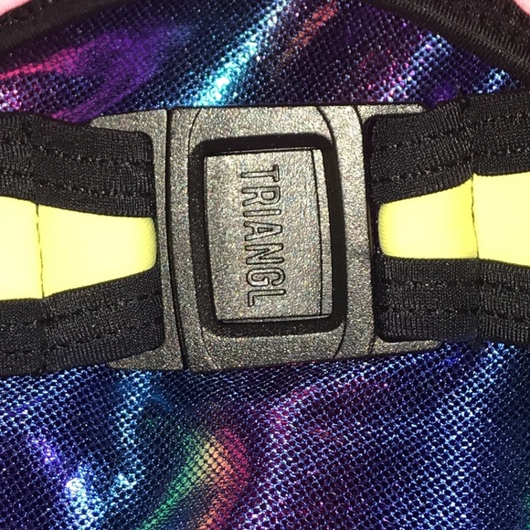 Pink yellow black and white TRIANGL bikini top xxs - Picture 2 of 4